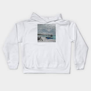 The Beach at Sainte-Adress (Monet) Kids Hoodie